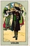 4Trade Cards Chromos Music Instr Violin Violon  Pub  Chicoree Sans Rivale Berlot Auxerre La Kabiline Ape Saxophone Litho - Autres & Non Classés