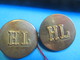 4 Boutons Anciens Anciens à Monogramme "HL"/ Dorés / 2 Tailles Différentes/Fabricant ? / Début XXème Siècle     BOUT46 - Boutons