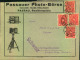 1922, Auslandsdrucksache Mit 10 M MeF Ab PASSAU, Reklame ""Passauer Photo-Börse"" - Photography