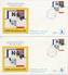 4 X Philato FDC W123 (= 4 Verschillende Waarden) - Blanco / Open Klep - FDC