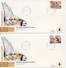 4 X Philato FDC W124 (1 Zegel Per Envelop) - Blanco / Open Klep - FDC