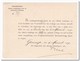 Briefkaart 1909 Van Gennep Naar Cuyk, Vergadering Personeele Belasting - Brieven En Documenten