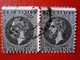 Stampe ERROR ROMANIA 1872-90, Carol I, Printed WITHOUT Line Border, ERROR  PERFORATION MISPLACED IMAGE Pairx2 - Variétés Et Curiosités