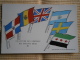 COLLECTION DES DRAPEAUX DES NATIONS UNIES - IX - PUB UNION DE PHARMACOLOGIE -CARTE Cpa - Régiments