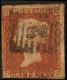 Great Britain 1841-47 1 D Imperf. Die I Alph I DD Used, In Postage:  S  Broken, Frame Above O Broken; Right D Small &amp - Used Stamps