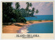 ISLAND  OF  SRILANKA    BEACH  AT  BERUWELA      MAXICARD    2 SCAN    (VIAGGIATA) - Sri Lanka (Ceylon)