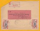 1928 Lettre Recommandée De Port Gentil Vers Saint Etienne&#x200B; - Affrt 75 C X 2 GABON Surch. Afrique Equatoriale Fran - Lettres & Documents