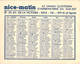 CALENDRIER 1956 ..  PUB. NICE MATIN ... L'ESPOIR ... QUOTIDIEN D'INFORMATIONS DU SUD EST  .. PRESSE - Autres & Non Classés