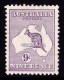 Australia 1913 Kangaroo 9d Violet 1st Watermark MH - Listed Variety - Mint Stamps