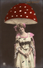 CPA FEMME CHAMPIGNON MAGIQUE SURREALISME ALLEMANDE JUGENDSTIL FANTAISIE FORET NYMPH WOMAN SURREAL MUSHROOM - Women