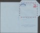 Hong Kong 1965. 2 Aérogrammes à 50 C Elizabeth II. Inscriptions Grasses (voyagé) Et Maigres (neuf) - Enteros Postales