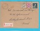 N° 696 + Petit Sceau / Enveloppe En Recommandé De BXL 4 - 1934-1935 Léopold III