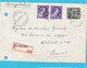 N° 693 + Exportation / Enveloppe En Recommandé De EERNEGEM - 1934-1935 Leopold III