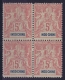 Indochine Yv 16 In 4 Block Neuf/MNH/**  Fournier Forgery ? - Nuovi