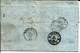 Lettre 10 Nov 1866 Bordeaux Pour Peruwelz ( Belgique) Gc 532  Pp Rouge N°39 - 1863-1870 Napoleone III Con Gli Allori