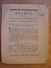 DECRET CONVENTION NATIONALE 3 SEPTEMBRE 1793 - PROHIBE EXPORTATION VIN PAPIER VINAIGRE CLERMONT FERRAND IMPRIMERIE LIMET - Gesetze & Erlasse