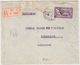 1927, Perforee En 3 Fr. Seul Au Tarif !! , Lettre Reccom , #8317 - Lettres & Documents