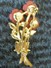 BROCHE FLEURS 3 Roses Rouge 55 Mm - Brochen