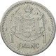 Monnaie, Monaco, Louis II, Franc, SPL, Aluminium, KM:120 - 1922-1949 Louis II.