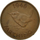 Monnaie, Grande-Bretagne, George VI, Farthing, 1946, TB+, Bronze, KM:843 - B. 1 Farthing