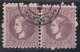 Serbia Principality 1876/1877 Mi#17 IV B, Fourth Print Perf. 9.5, Rare Used Pair With Additional Curiosity - Abklach - Serbien