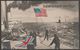 German WW1 Propaganda, U-Boat, England Denies Her Flag, C.1917 - NPG RP Postcard - War 1914-18