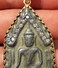 THAILAND: Old Thai Buddha Amulet Mounted In 18K Gold Frame With 19 Diamonds - Arte Asiatica