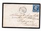 FRANCE LETTRE 1859  CACHETS  COGNAC  PARIS A STRASBOURG BORDEAUX  HAGUENAU - 1853-1860 Napoléon III.