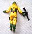 ANCIENNE Figurine GIJoe Vintage JAUNE BON ETAT Avec Arme  PAS DE MARQUE  MANQUE DE PEINTURE  POUCE 0K ARME NON D'ORIGINE - GIJoe