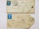 FRANCE - 2 Lettres (fragments), 1865 + 1869 - 1863-1870 Napoléon III. Laure