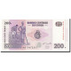 Billet, Congo Democratic Republic, 200 Francs, 2007, KM:99a, NEUF - République Démocratique Du Congo & Zaïre