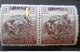 ERRORS TRANSYLVANIA Occupation Romania 1919,  3 Bani, MNH PAIR X 2 , Broken OVERPRINT - Transilvania