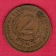 BRITISH CARIBBEAN TERRITORIES   2 CENTS 1961 (KM # 3) - British Caribbean Territories