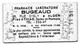 76St  Ticket De Pesage Pharmacie Bugeaud Rue D'Isly à Alger En 1951 - Publicités