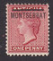 Montserrat, Scott #11, Mint Hinged, Queen Victoria Overprinted, Issued 1884 - Montserrat