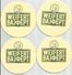 Weifert Pivo Beer Coasters From Serbia,4 Different Back Side - Beer Mats