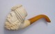 Delcampe - Pipe écume De Mer, Petit Trou Du Foyer Pour Cigarette, Jamais Servie - Tête De Turc. - Meerschaum Pipes