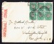 1941  Letter To USA - S.A. Censor Tape - Briefe U. Dokumente