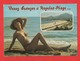 66 Pyrenees Orientales Argeles Femme Nue Nu Seins Nus Sur La Plage  (format 10,6 X 14,9) - Argeles Sur Mer