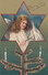 Engel Mit Triangel - Prägelitho M Goldtiefdruck - 1910      (A-45-120916) - Sonstige & Ohne Zuordnung