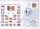 MOLDOVA ,  2017 , 25 Years Moldova -  Georgia Diplomatic Relation  , Flags , Coat Of Arms , Monuments , Sp. Cancell - Moldova