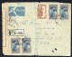 1945  Lettre Avion Recommandée De Beyrouth Pour Les USA Yv 163 X4, Rare  PA 74 Censure France Libre - Cartas & Documentos
