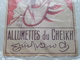 Allumettes Du CHEIKH ( Fabriqué En Belgique Impregnées ( Reclame In Papier ) ! - Matchbox Labels