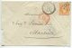 N°23  + GC 5107 + Cachet Perlé De Tunis/lettre Pour Marseille - 1862 Napoleon III