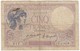 5 Francs, Violet Type 1917, P.72, F3/07, T.11418, 02/01/1923, B- - 5 F 1917-1940 ''Violet''