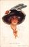 06117  "FIGURA FEMMINILE - SWEET LIPS OF CORAL HUE" FIRMATA ILLUSTRATORE BOILEAU PHILIP. CART SPED 1916 - Boileau, Philip
