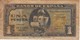 BILLETE DE ESPAÑA DE 1 PTA DEL 4/09/1940 SERIE C (BANKNOTE) CARAVELA - 1-2 Pesetas