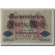 Billet, Allemagne, 50 Mark, 1914, 1914-08-05, KM:49b, TTB+ - Imperial Debt Administration