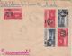 KING MICHAEL, FACTORY, HARBOUR, OVERPRINT RPR, STAMPS ON REGISTERED COVER, 1950, ROMANIA - Brieven En Documenten