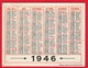 -- PETIT CALENDRIER OBERTHUR DE 1946 -- - Tamaño Pequeño : 1941-60